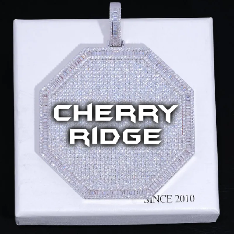 CUSTOM LETTER NECKLACE 3D BIG OCTAGON sold by The GUU Shop