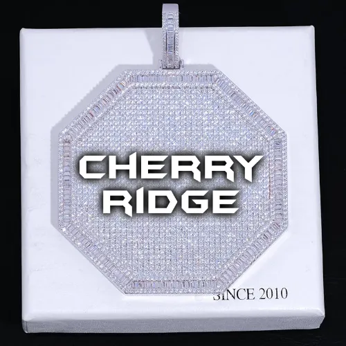 CUSTOM LETTER NECKLACE 3D BIG OCTAGON sold by The GUU Shop