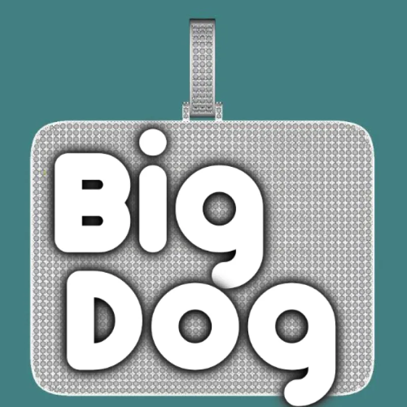 CUSTOM LETTER NECKLACE 3D BIG SQUARE sold by The GUU Shop