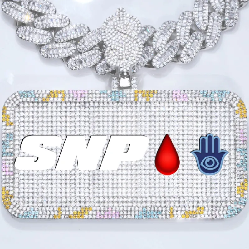 CUSTOM LETTER NECKLACE 3D COLORFUL SQUARE sold by The GUU Shop