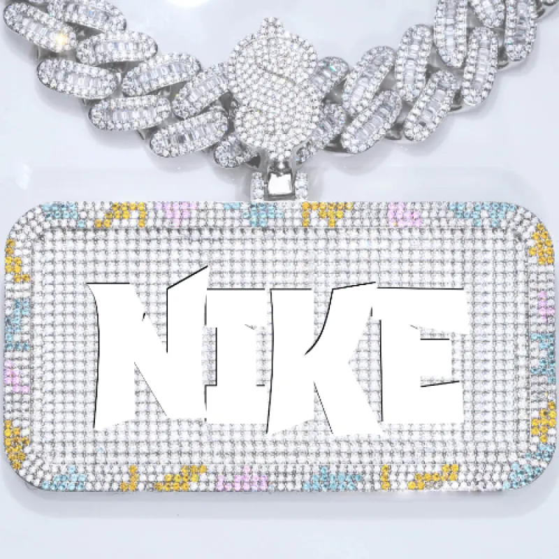 CUSTOM LETTER NECKLACE 3D COLORFUL SQUARE sold by The GUU Shop