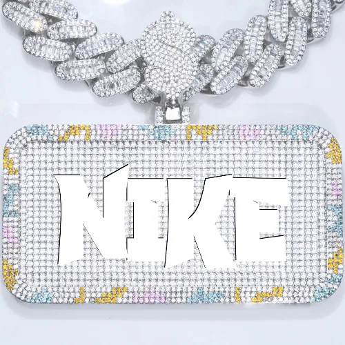 CUSTOM LETTER NECKLACE 3D COLORFUL SQUARE sold by The GUU Shop