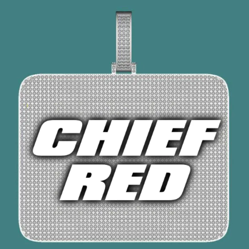 CUSTOM LETTER NECKLACE 3D BIG SQUARE sold by The GUU Shop