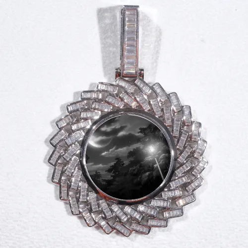 Large 3D Baguette Custom Picture Pendant sold by The GUU Shop