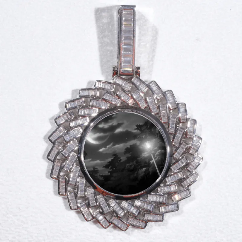 Large 3D Baguette Custom Picture Pendant sold by The GUU Shop