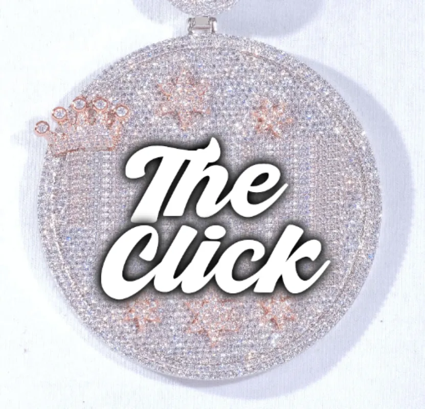 CUSTOM LETTER NECKLACE 3D BIG CROWN DISC sold by The GUU Shop