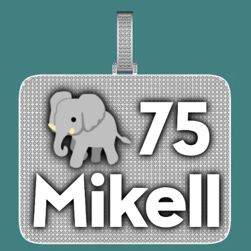 CUSTOM LETTER NECKLACE 3D BIG SQUARE sold by The GUU Shop