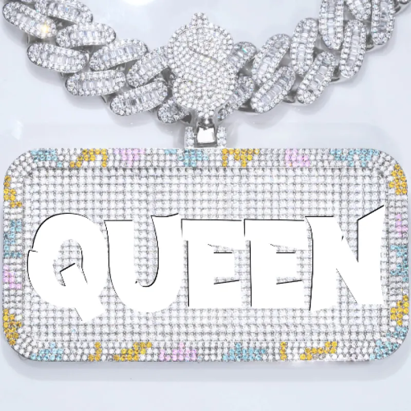 CUSTOM LETTER NECKLACE 3D COLORFUL SQUARE sold by The GUU Shop