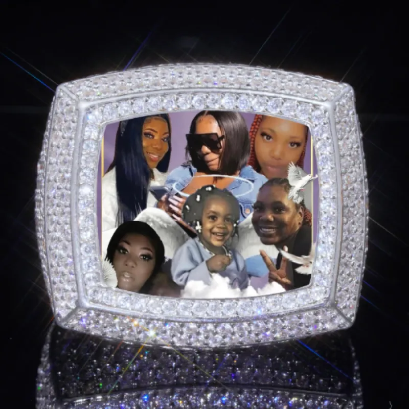 3D CUSTOM PICTURE ICED RING sold by The GUU Shop