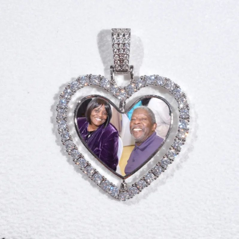 3D Spinning 2-Faced Heart Custom Picture Pendant sold by The GUU Shop