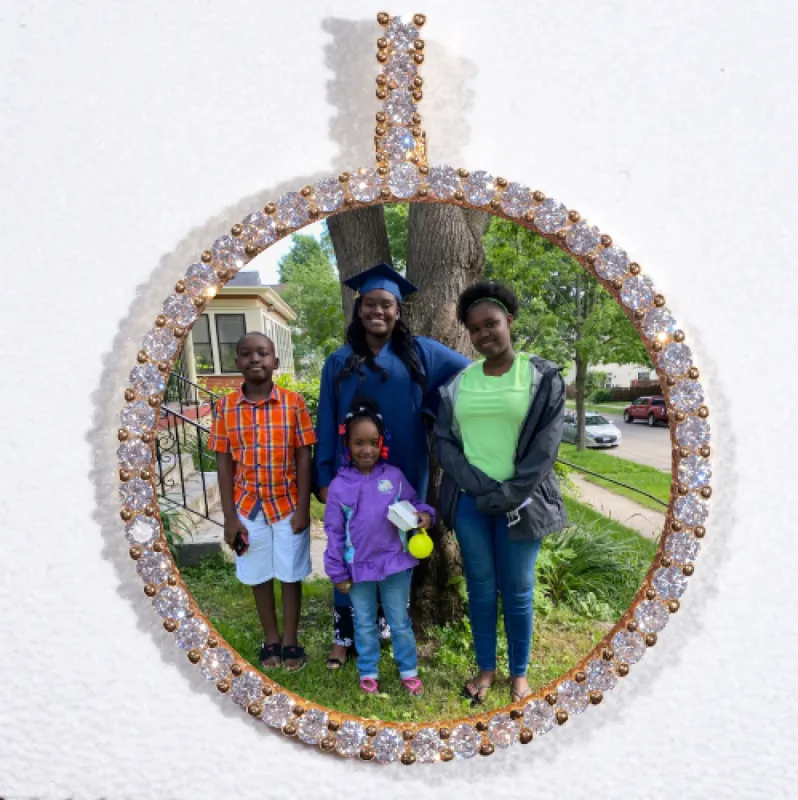 LARGE 3D CIRCLE CUSTOM PICTURE PENDANT sold by The GUU Shop