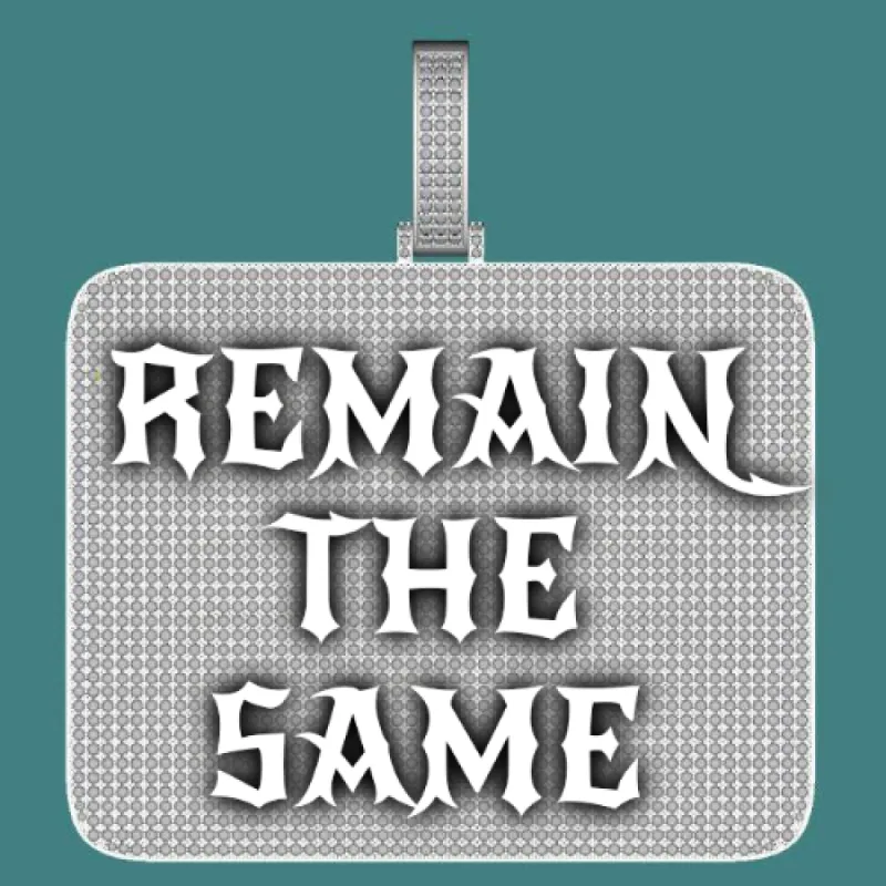 CUSTOM LETTER NECKLACE 3D BIG SQUARE sold by The GUU Shop