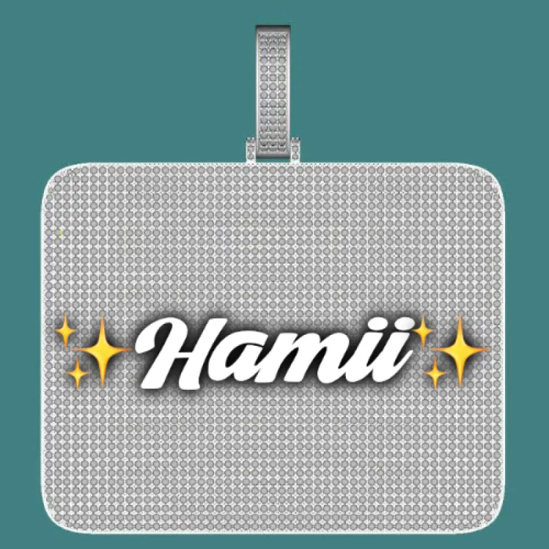 CUSTOM LETTER NECKLACE 3D BIG SQUARE sold by The GUU Shop