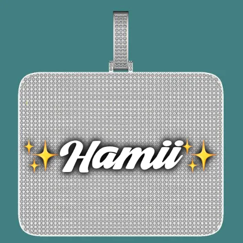 CUSTOM LETTER NECKLACE 3D BIG SQUARE sold by The GUU Shop