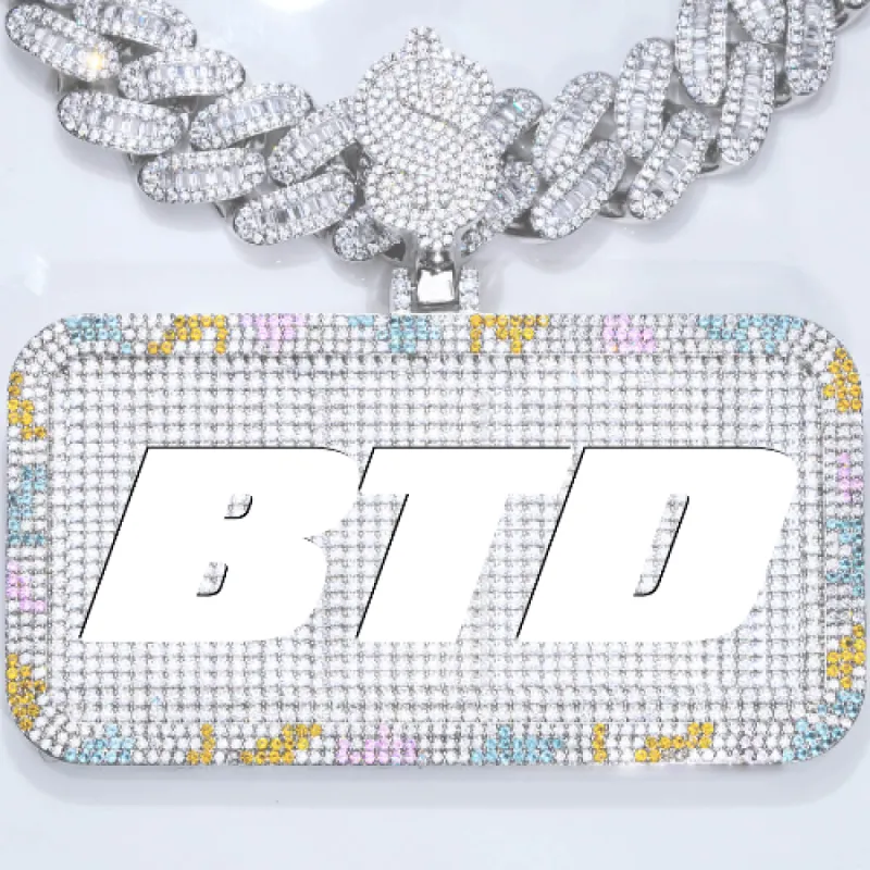 CUSTOM LETTER NECKLACE 3D COLORFUL SQUARE sold by The GUU Shop