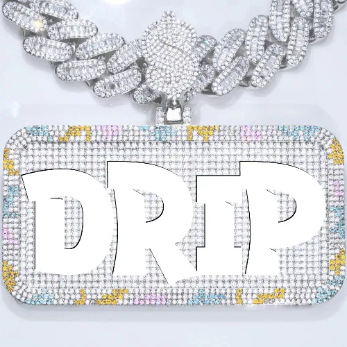 CUSTOM LETTER NECKLACE 3D COLORFUL SQUARE sold by The GUU Shop