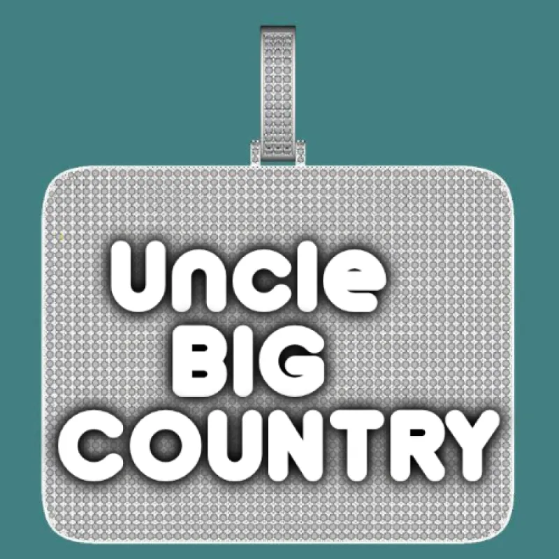 CUSTOM LETTER NECKLACE 3D BIG SQUARE sold by The GUU Shop