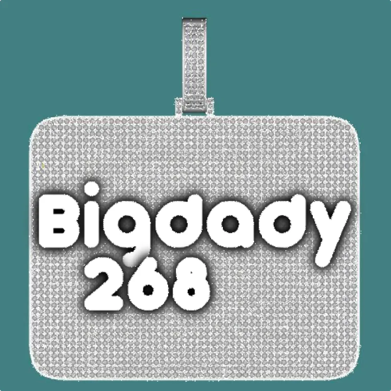 CUSTOM LETTER NECKLACE 3D BIG SQUARE sold by The GUU Shop