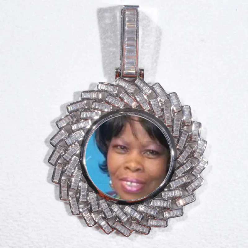 Large 3D Baguette Custom Picture Pendant sold by The GUU Shop