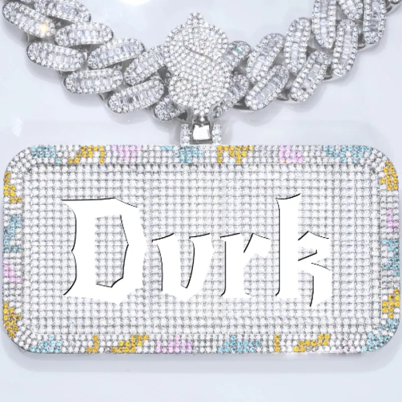 CUSTOM LETTER NECKLACE 3D COLORFUL SQUARE sold by The GUU Shop