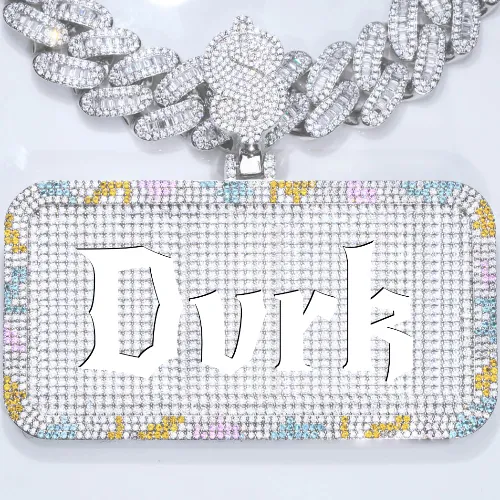 CUSTOM LETTER NECKLACE 3D COLORFUL SQUARE sold by The GUU Shop