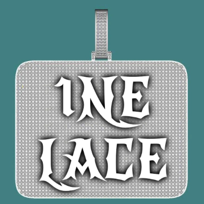 CUSTOM LETTER NECKLACE 3D BIG SQUARE sold by The GUU Shop