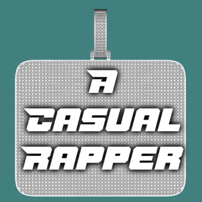 CUSTOM LETTER NECKLACE 3D BIG SQUARE sold by The GUU Shop