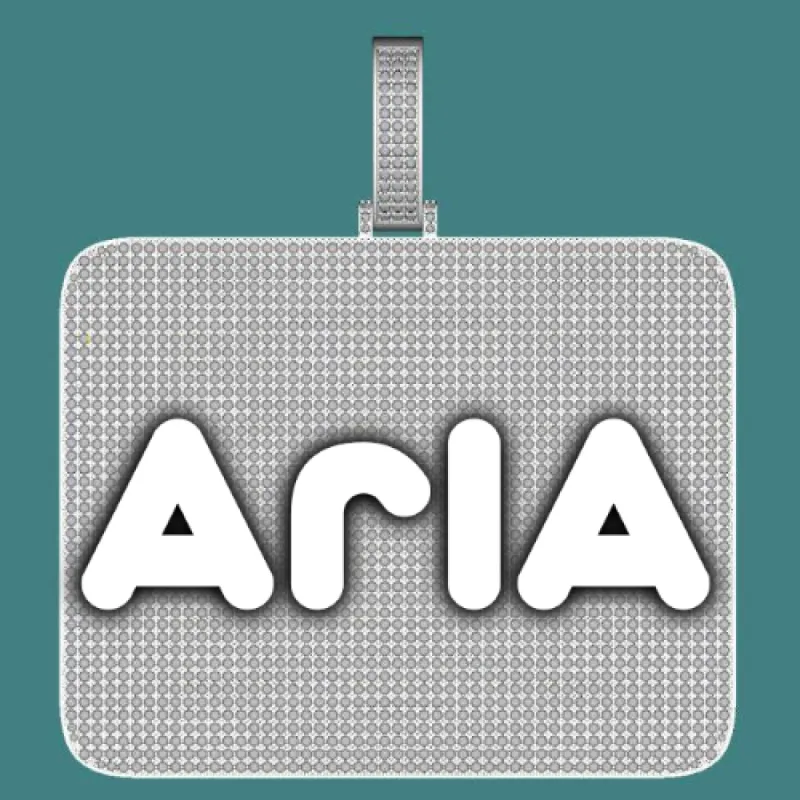 CUSTOM LETTER NECKLACE 3D BIG SQUARE sold by The GUU Shop