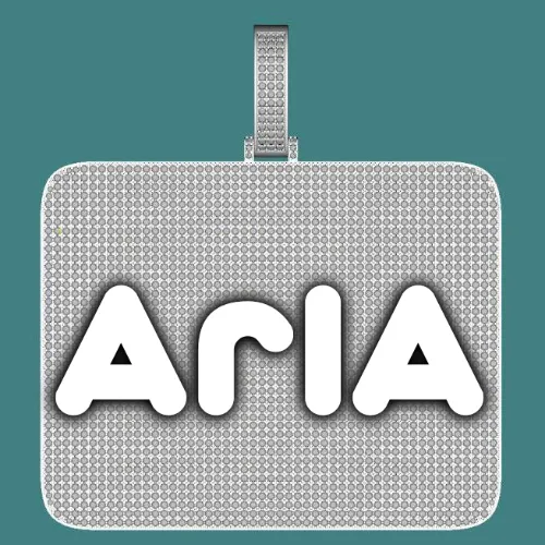 CUSTOM LETTER NECKLACE 3D BIG SQUARE sold by The GUU Shop