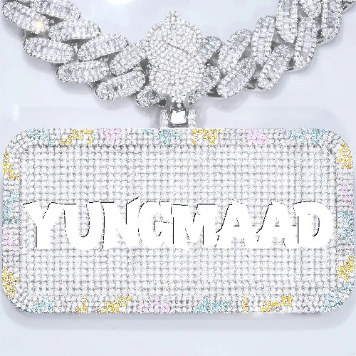 CUSTOM LETTER NECKLACE 3D COLORFUL SQUARE sold by The GUU Shop