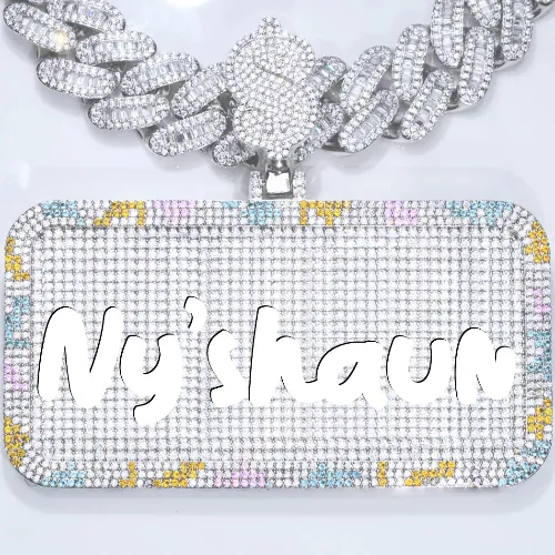 CUSTOM LETTER NECKLACE 3D COLORFUL SQUARE sold by The GUU Shop