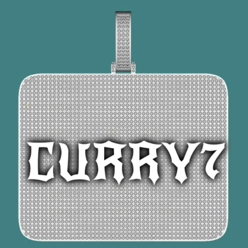 CUSTOM LETTER NECKLACE 3D BIG SQUARE sold by The GUU Shop