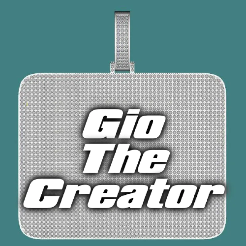 CUSTOM LETTER NECKLACE 3D BIG SQUARE sold by The GUU Shop