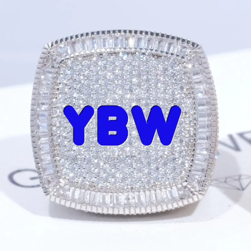 CUSTOM LETTER 3D ICED RING sold by The GUU Shop