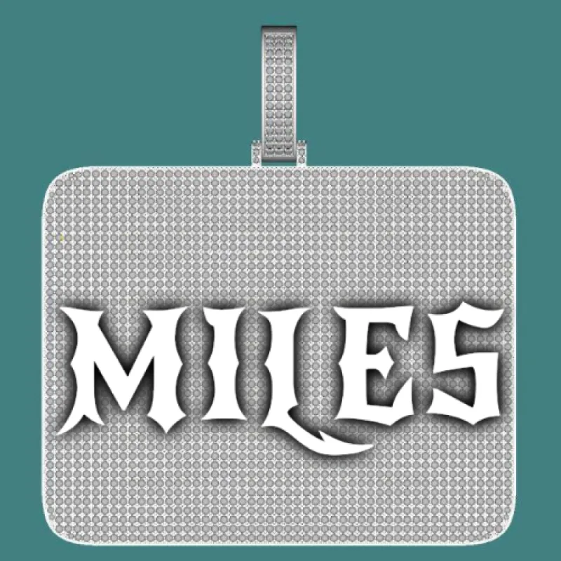 CUSTOM LETTER NECKLACE 3D BIG SQUARE sold by The GUU Shop