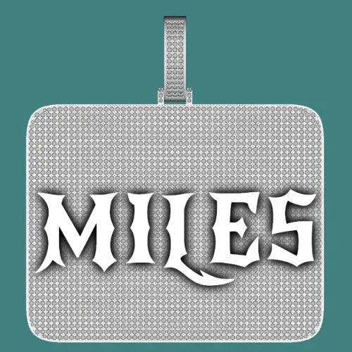 CUSTOM LETTER NECKLACE 3D BIG SQUARE sold by The GUU Shop