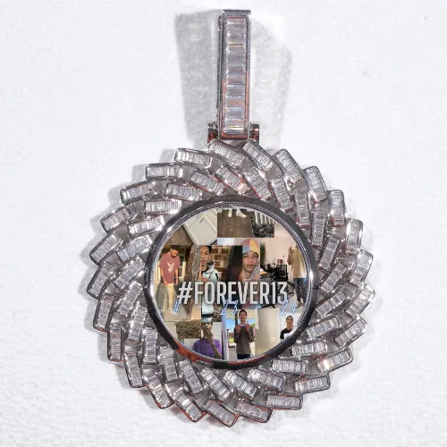 Large 3D Baguette Custom Picture Pendant sold by The GUU Shop