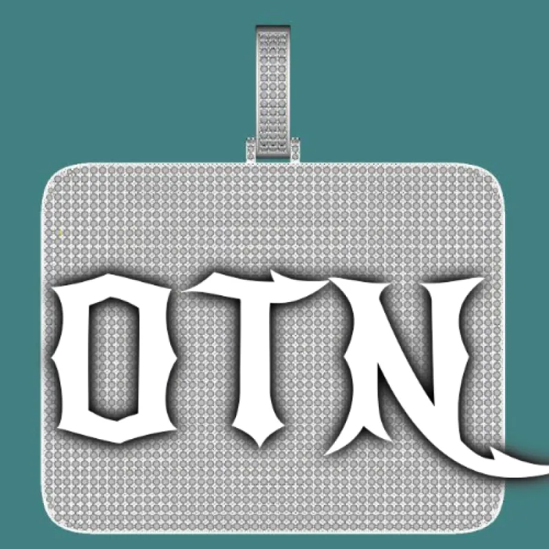 CUSTOM LETTER NECKLACE 3D BIG SQUARE sold by The GUU Shop