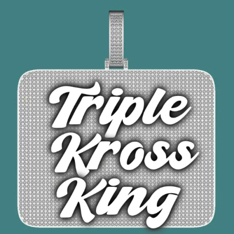 CUSTOM LETTER NECKLACE 3D BIG SQUARE sold by The GUU Shop