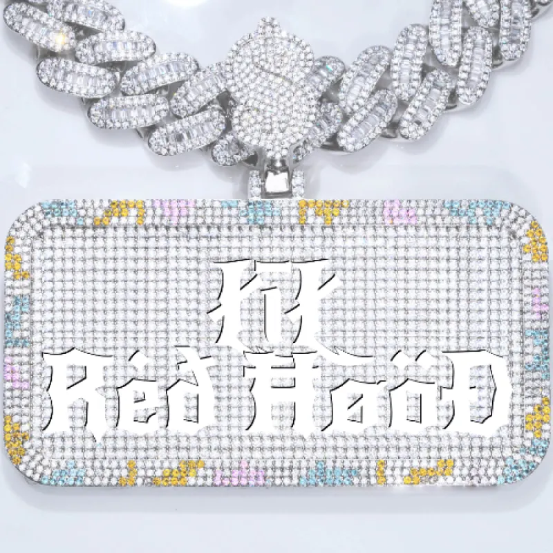 CUSTOM LETTER NECKLACE 3D COLORFUL SQUARE sold by The GUU Shop