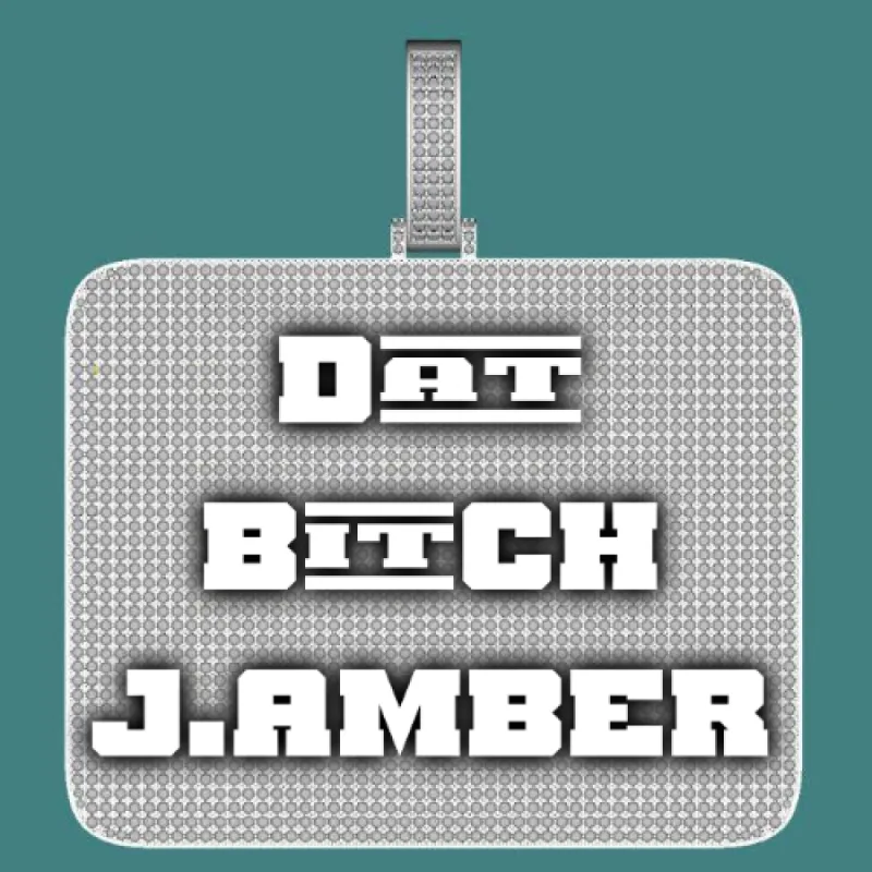 CUSTOM LETTER NECKLACE 3D BIG SQUARE sold by The GUU Shop