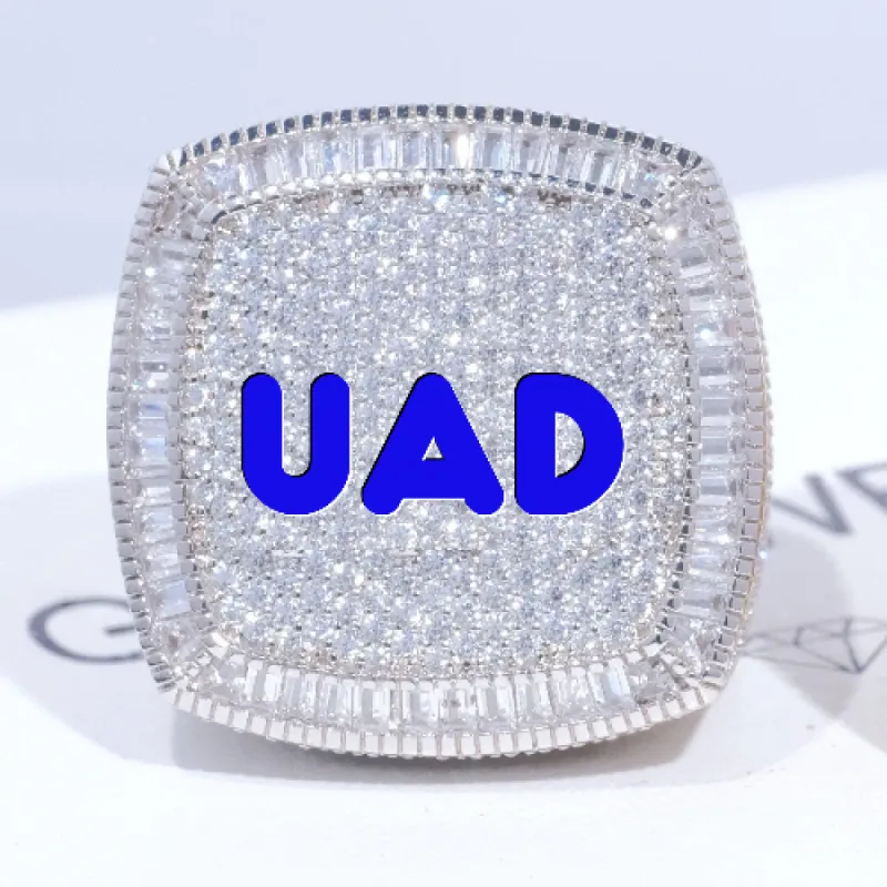 CUSTOM LETTER 3D ICED RING sold by The GUU Shop