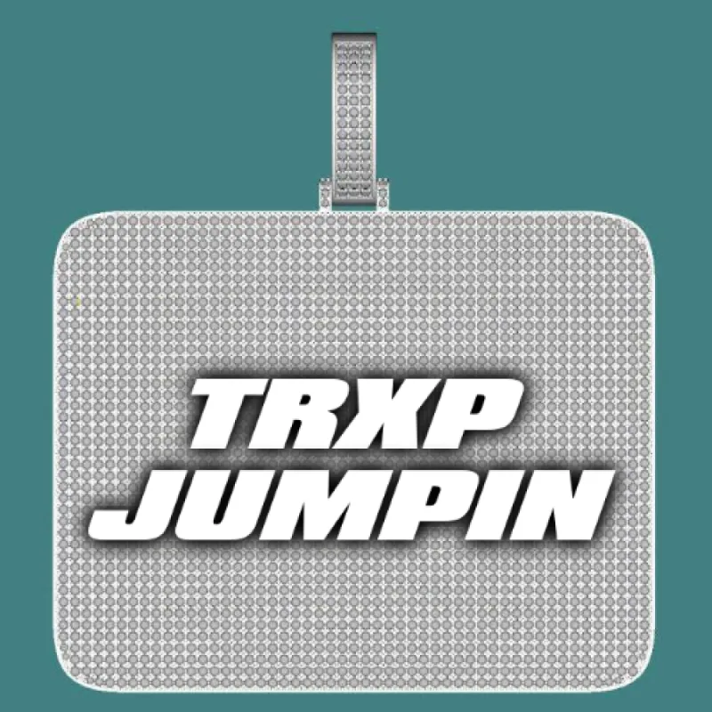 CUSTOM LETTER NECKLACE 3D BIG SQUARE sold by The GUU Shop