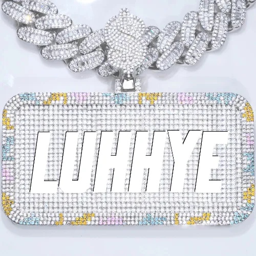 CUSTOM LETTER NECKLACE 3D COLORFUL SQUARE sold by The GUU Shop