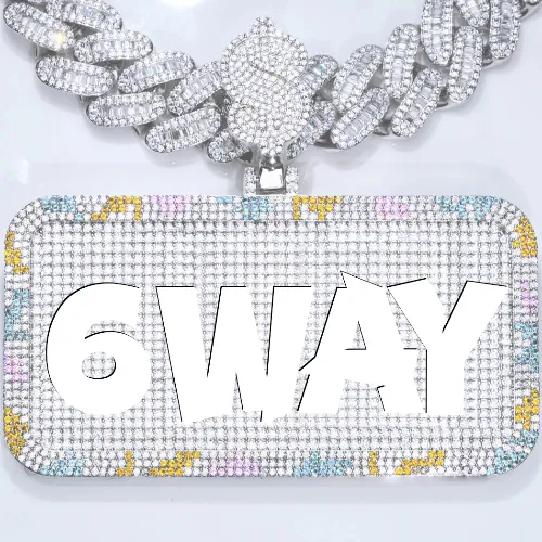 CUSTOM LETTER NECKLACE 3D COLORFUL SQUARE sold by The GUU Shop