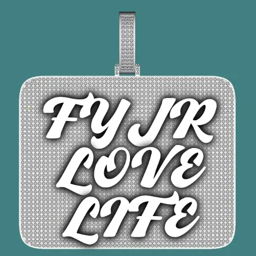 CUSTOM LETTER NECKLACE 3D BIG SQUARE sold by The GUU Shop