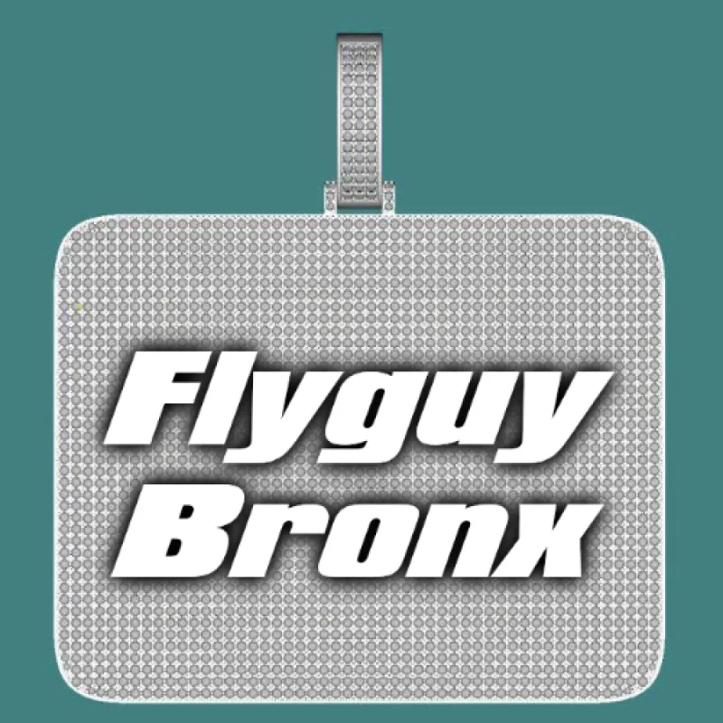 CUSTOM LETTER NECKLACE 3D BIG SQUARE sold by The GUU Shop