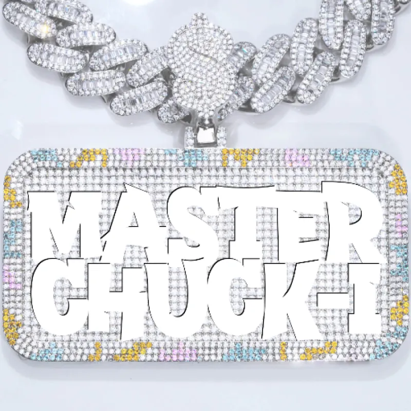 CUSTOM LETTER NECKLACE 3D COLORFUL SQUARE sold by The GUU Shop