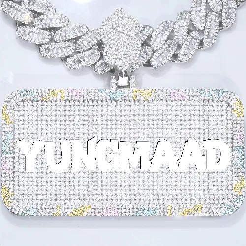 CUSTOM LETTER NECKLACE 3D COLORFUL SQUARE sold by The GUU Shop