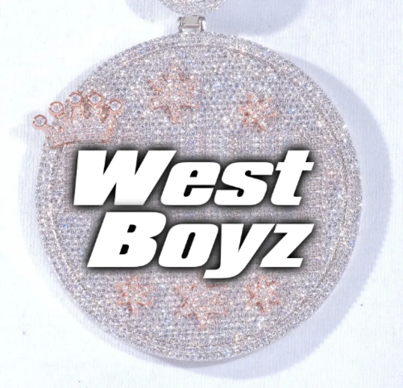 CUSTOM LETTER NECKLACE 3D BIG CROWN DISC sold by The GUU Shop